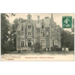 carte postale ancienne 60 SAINT-SAUVEUR. Château de Soupiseau et son Personnel