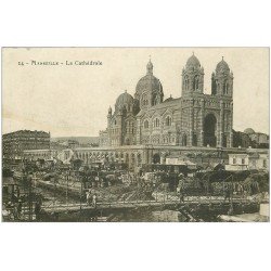 carte postale ancienne 13 MARSEILLE. Cathédrale 1911