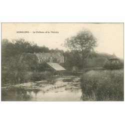 carte postale ancienne 60 SONGEONS. Château et Thérain 1918