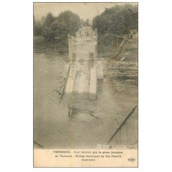 carte postale ancienne 60 VERBERIE. Pont détruit par le Génie Français