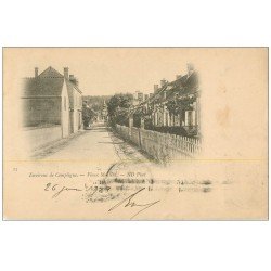 carte postale ancienne 60 VIEUX-MOULIN. La Rue Saint-Jean 1901