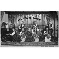 Rare 60 THOUROTTE. Le Trio des soeurs Tonini. Orchestre Accordéonistes. Carte Photo Premier Prix de Clermont en 1948