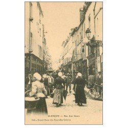 carte postale ancienne 61 ALENCON. Coiffeur Rue aux Sieurs