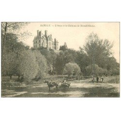 carte postale ancienne 61 BATILLY. Le Château Mesnil-Glaise 1906 animation