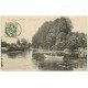 carte postale ancienne 61 CHANDAI. Rameurs sur l'Iton 1907 et Jardiniers