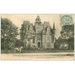 carte postale ancienne 61 CHATEAU DE SAINT-SULPICE-SUR-RILE. Attelage 1908
