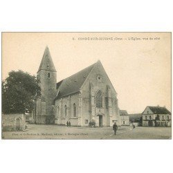 carte postale ancienne 61 CONDE-SUR-HUISNE. L'Eglise
