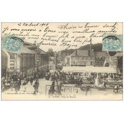 61 FLERS. Place du Marché 1904 Hôtel de Bretagne