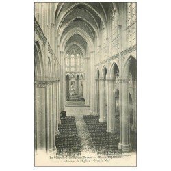 carte postale ancienne 61 LA CHAPELLE-MONTLIGEON. L'Eglise Nef
