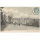 carte postale ancienne 61 LAIGLE L'AIGLE. Attelages Rue de la Gare 1904 Hôtel du Chemin de Fer