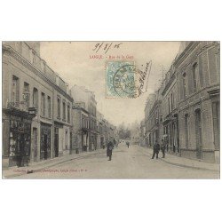 carte postale ancienne 61 LAIGLE L'AIGLE. Papeterie Rue de la Gare 1905 Tabac Café Restaurant