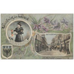 carte postale ancienne 61 LAIGLE L'AIGLE. Rue de Becane et Aiglonne 1907. Pasquis