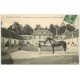 carte postale ancienne 61 LE HARAS DU PIN. L'Hippodrome avec Cheval Pur Sang Etalon 1913