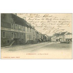61 LE MERLERAULT. Place du Marché 1904 Hôtel Sainte-Barbe Saint-Marin