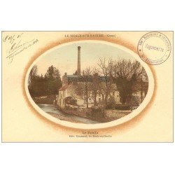 carte postale ancienne 61 LE MESLE-SUR-SARTHE. Le Moulin 1916. Tampon Militaire