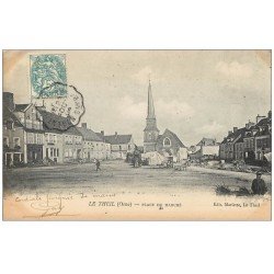 carte postale ancienne 61 LE THEIL. Place du Marché 1904