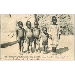 carte postale ancienne 13 MARSEILLE. Jeunes Sénégalais . Exposition Coloniale