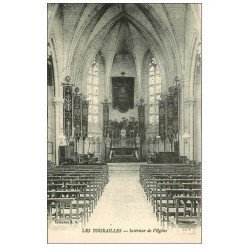 carte postale ancienne 61 LES TOURAILLES. L'Eglise intérieur