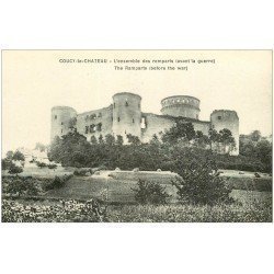 carte postale ancienne 02 COUCY-LE-CHATEAU. Les Remparts