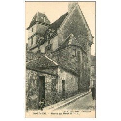 carte postale ancienne 61 MORTAGNE. Maison Henri IV. Affiche "" Le Journal ""