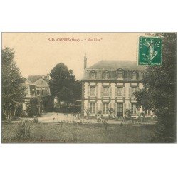 carte postale ancienne 61 NOTRE-DAME D'ASPRES. Villa "" Mon Rêve "" personnages vers 1910