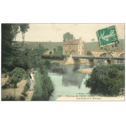 carte postale ancienne 61 PONT-ERAMBOURG. Ponts et Noireau 1909