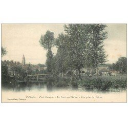 carte postale ancienne 61 PUTANGES. Pont-Ecrépin. Le Pont sur l'Orne vers 1900