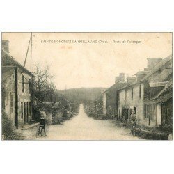 61 SAINTE-HONORINE-LA-GUILLAUME. Route de Putanges jeunes cyclistes