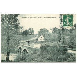 carte postale ancienne 61 SAINT-FRAIMBAULT-SUR-PISSE. Pont des Planche 1908