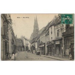 carte postale ancienne 61 SEES. Rue Billy 1910 Grand Bazar