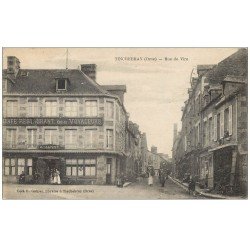 61 TINCHEBRAY. Rue de Vire Café Restaurant des Voyageurs 1921