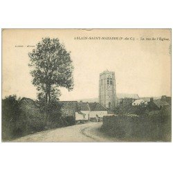 carte postale ancienne 62 ABLAIN-SAINT-NAZAIRE. Rue de l'Eglise