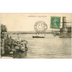 carte postale ancienne 13 MARSEILLE. Le Vieux Port 1923
