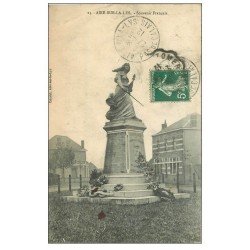 carte postale ancienne 62 AIRES-SUR-LA-LYS. Souvenir Français 1912