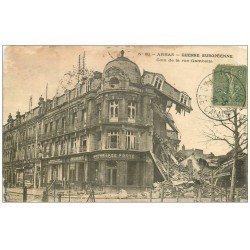 carte postale ancienne 62 ARRAS. Estaminet Grande Poste rue Gambetta 1920