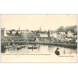 carte postale ancienne 62 ARRAS. Joutes sur l'Eau Nouveau Rivage vers 1900