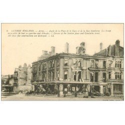 carte postale ancienne 62 ARRAS. Rue Gambetta Place de la Gare