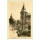 carte postale ancienne 62 AUXI-LE-CHATEAU. Eglise et Tour Hôtel de Ville voitures anciennes