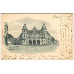 carte postale ancienne 62 AUXI-LE-CHATEAU. Hôtel de Ville 1901