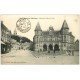 carte postale ancienne 62 AUXI-LE-CHATEAU. Hôtel de Ville et Eglise 1920