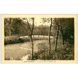 carte postale ancienne 62 AUXI-LE-CHATEAU. Le Pont de Bois et l'Authie animation