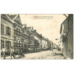 carte postale ancienne 62 AVESNES-LE-COMTE. Ecole Communale de Garçons 1907