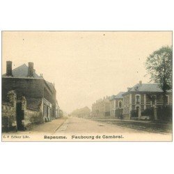carte postale ancienne 62 BAPAUME. Faubourg de Cambrai