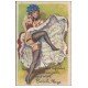 62 BERCK. Carte montage fantaisie Danseuse French Cancan avec 10 mini-vues sous la jambe