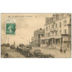 carte postale ancienne 62 BERCK. L'Entonnoir avec voitures anciennes 1923