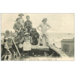 carte postale ancienne 62 BERCK. Lot 10 Cpa Jeux Enfants, Rue de la Mer et Rothschild, Eglise, Bateaux, Casino, Calvaire...