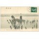 carte postale ancienne 62 BERCK-PLAGE. Parc aux Moules 1910. Métiers de la Mer