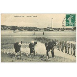 carte postale ancienne 62 BERCK-PLAGE. Parc aux Moules. Métiers de la Mer