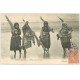 carte postale ancienne 62 BERCK-PLAGE. Pêcheuses de Crevettes 1905. Métiers de la Mer