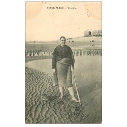 carte postale ancienne 62 BERCK-PLAGE. Vérotière 1908. Métiers de la Mer